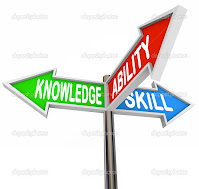 Imagen de tres flechas indicando caminos  aprendizaje habilidades y estrategias