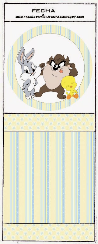 Lonney Tunes Bebés: Etiquetas Candy Bar para Imprimir Gratis. Etiquetas de Lonney Tunes Bebés para Niñas para imprimir gratis.