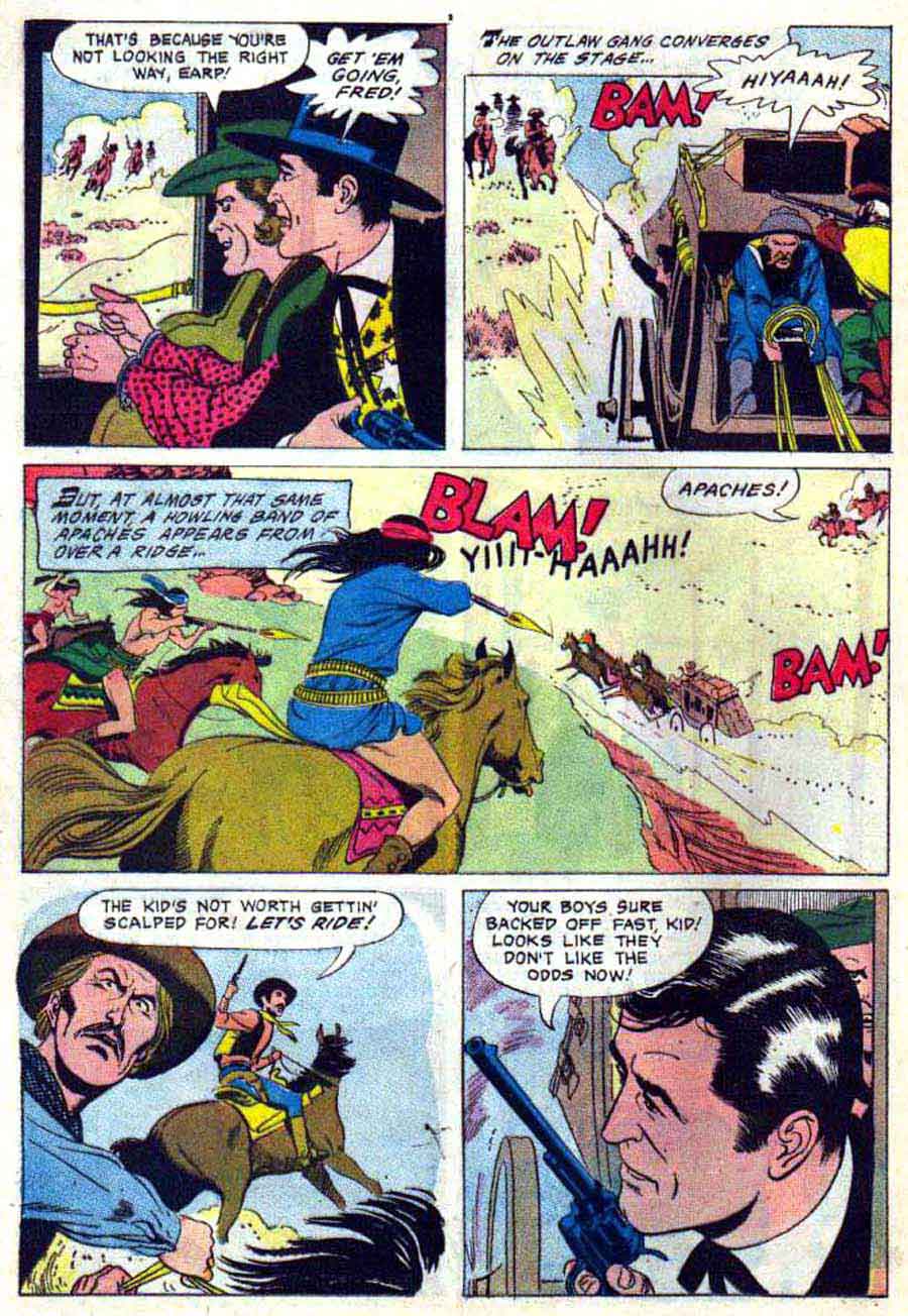 Wyatt Earp v2 #12 - Russ Manning dell western 1960s silver age comic book page art