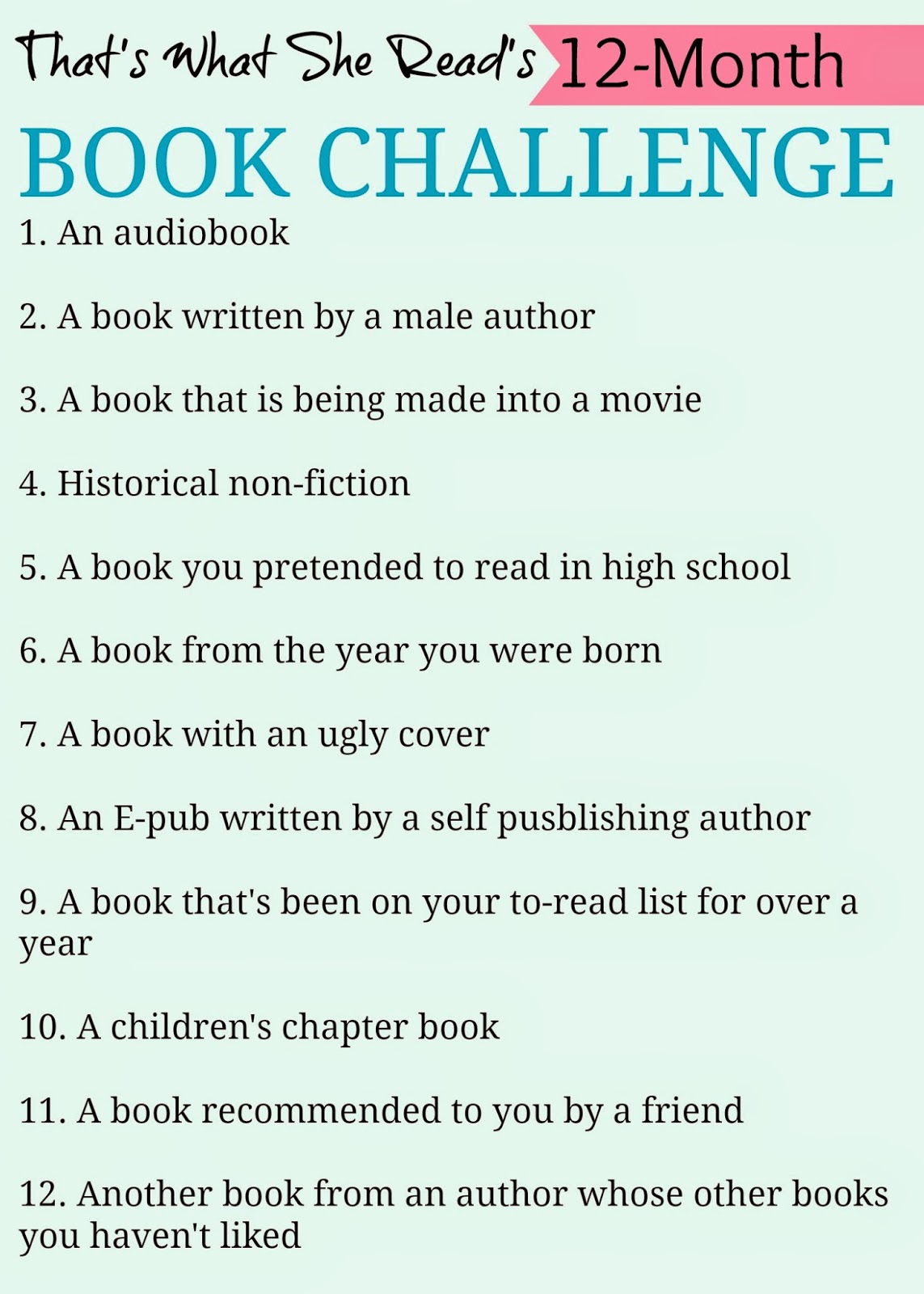 My 12-Month Book Challenge