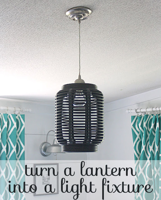 Turn a lantern into a light fixture