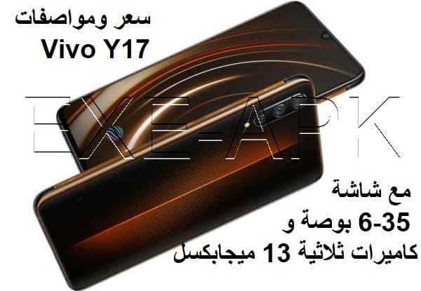 سعر ومواصفات Vivo Y17 مع شاشة 6.35 بوصة و كاميرات ثلاثية 13 ميجابكسل