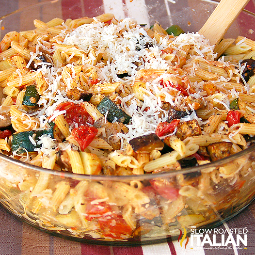 Roasted Vegetable Penne Pasta (With Video)