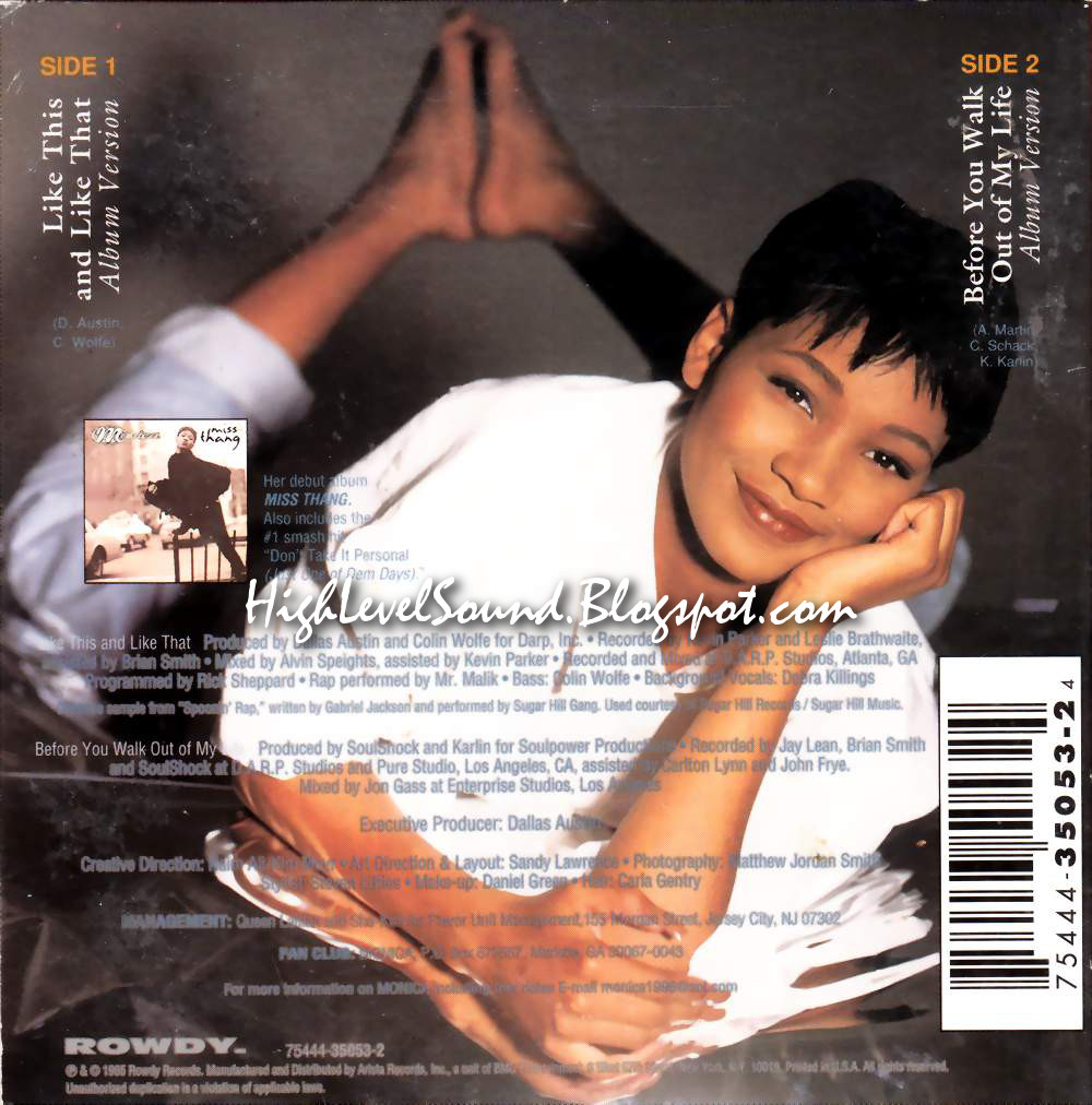 Highest Level Of Music Monica Before You Walk Out Of My Life Cardboard Sleeve Cds 1995 Hlm