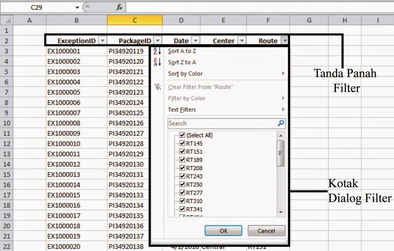 Cara Membuat Fungsi Filter Berbeda Didua Table Excel