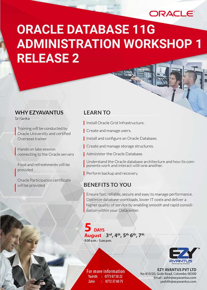 Oracle Database 11G - Administration Workshop 1 Release 2.
