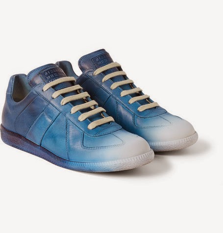 Blue Mood: Maison Martin Margiela Dégradé Panelled Leather Sneakers ...