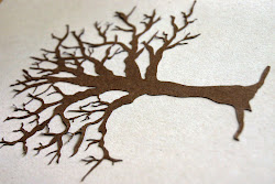 tree paper letters cut branches silhouette thin father