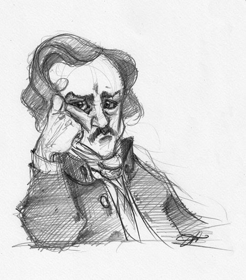 Sometimes I draw things. Edgar Allan Poe