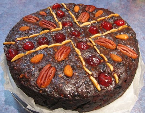 Rich Port and Chocolate Christmas Cake: A classic rich fruited Christmas cake that also contains an extra indulgence of adding both chocolate and port wine to the cake batter