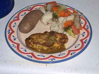 Poulet de Moutarde served