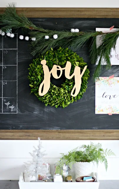 joy boxwood wreath