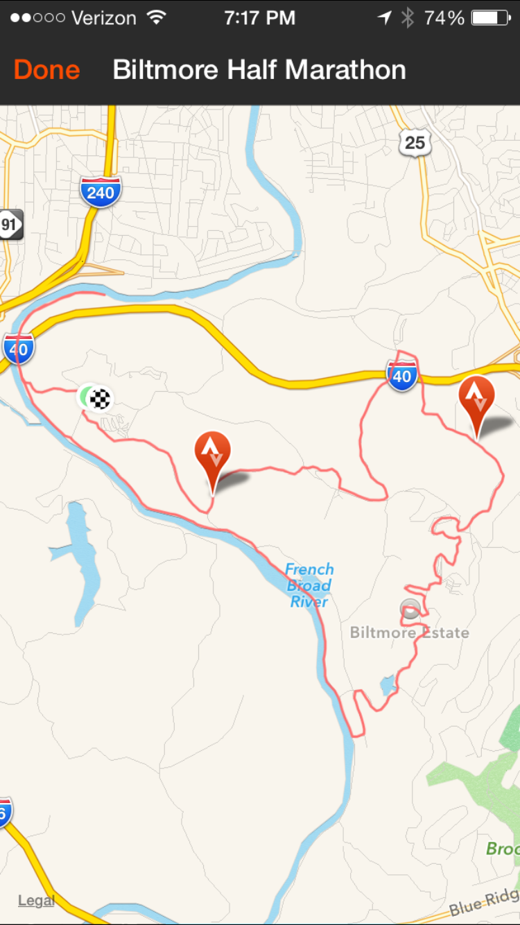 Wolfie (Kurt) Runs Biltmore Half Marathon