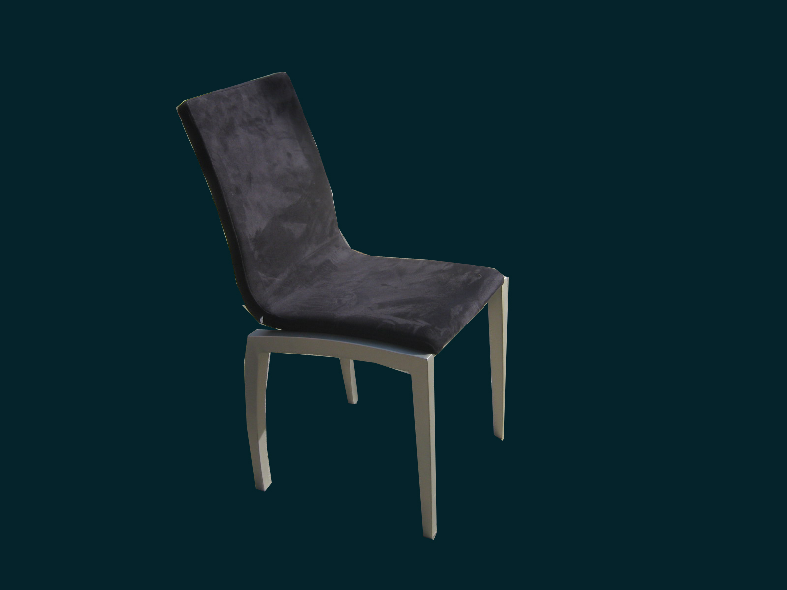 Uhuru Furniture & Collectibles 4 Black Suede Side Chairs SOLD