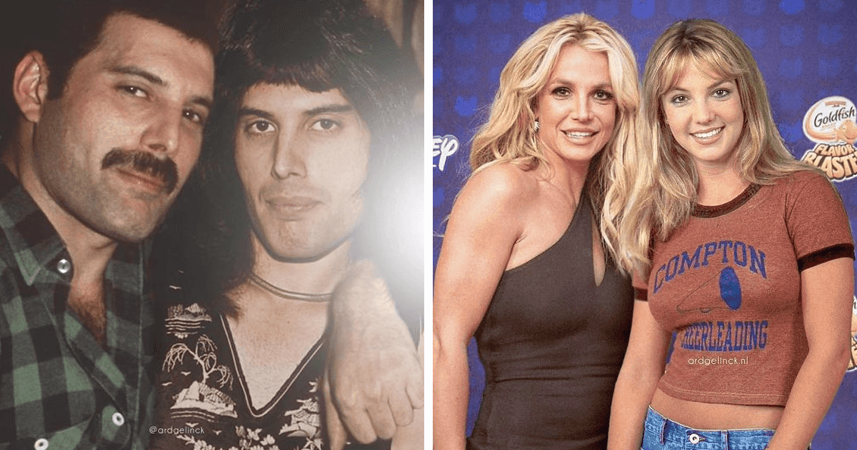 40 Stunning Images Of Celebrities Next To Their Younger Selves