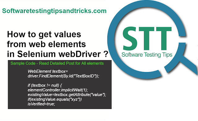 How to get values from web elements in Selenium webDriver