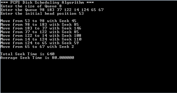 Program to implement FIFO Disk Scheduling algorithm in C | Wave the world