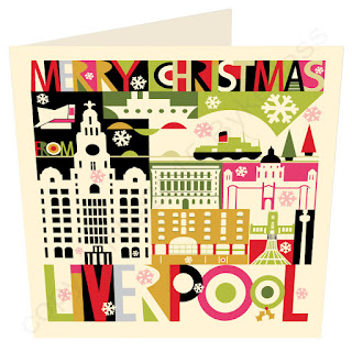 Christmas Card Liverpool City Scape by Wotmalike