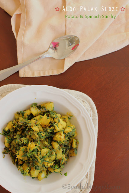 Spusht | Potatoes and Spinach | Aloo aur Palak ki Sookhi Sabzi