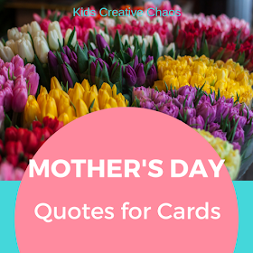 Mother's Day Activities for Kids with Sayings and Quotes for CARDS