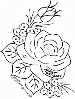 desenho de rosas para pintar