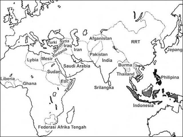 Gambar Peta Asia Tenggara Hitam Putih