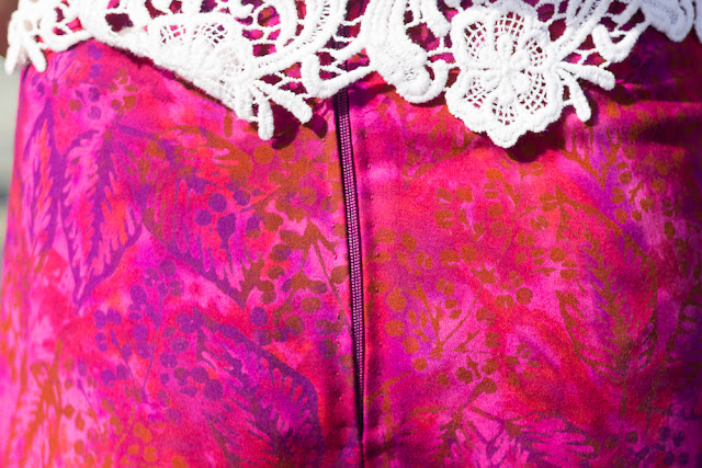 Vintage Butterick 5884 maxi skirt batik handpicked zipper