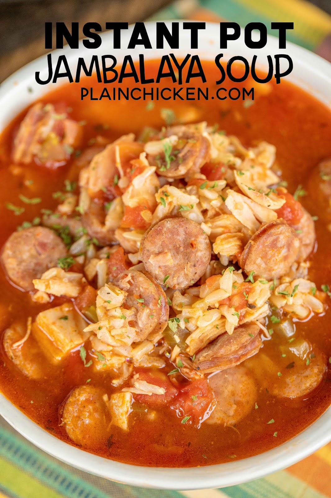 Instant Pot Jambalaya Soup Plain Chicken®
