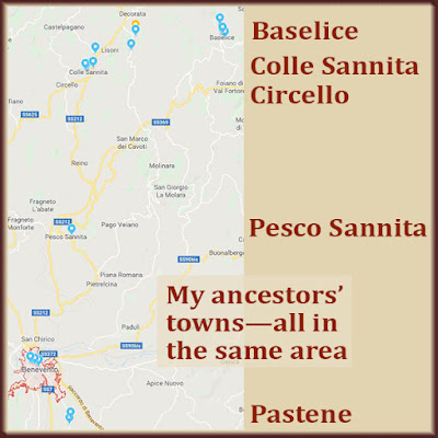 Plotting out where my ancestors lived, they were all pretty close together.