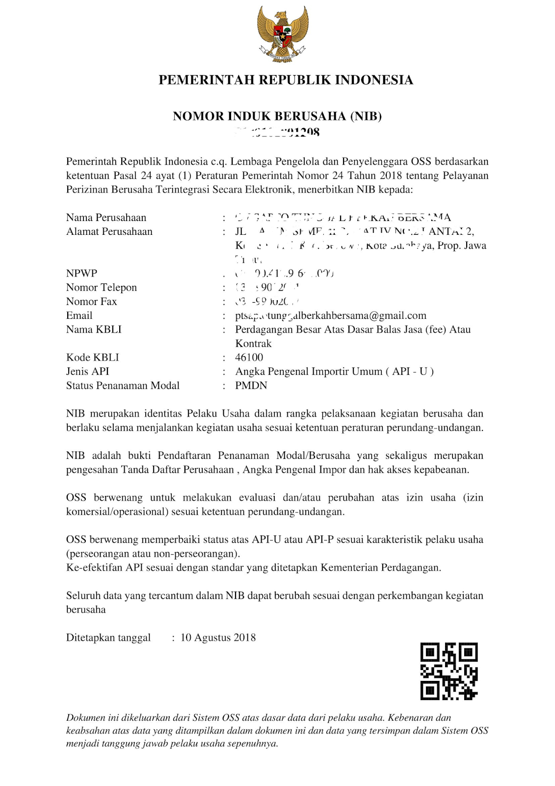 Syarat Menjadi Importir Update Dengan Nib Nomor Induk