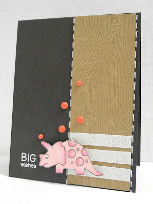 Big Wishes Pink Dinosaur Card Newton's Nook Designs
