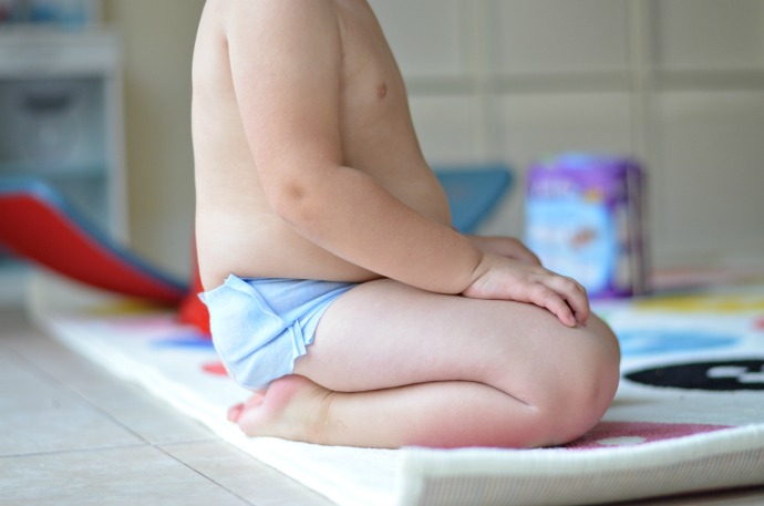 boy wearing huggies pull ups