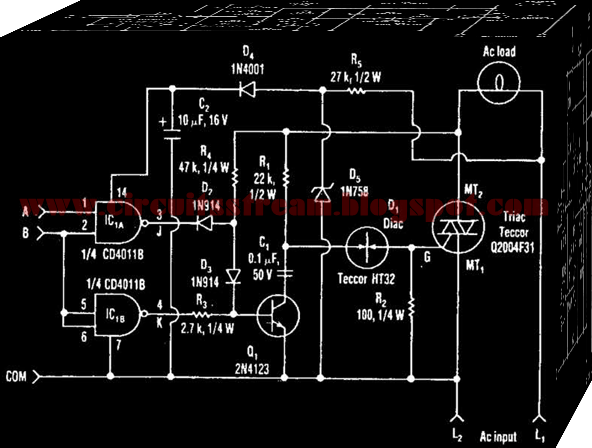 Simple 3 Power Level Triac Controller Circuit Diagram | Electronic