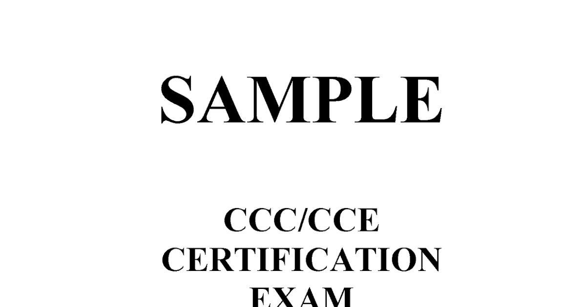 Exam Sample to Certified Cost Professional