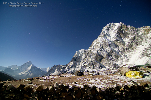 Ama Dablam and Cholatse from Dzongla