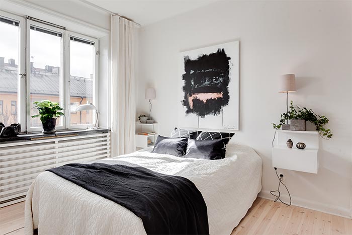 Dormitorio de estilo nórdico