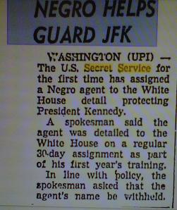 6/16/61 NY Times: BOLDEN was the first African American agent of the White House Detail