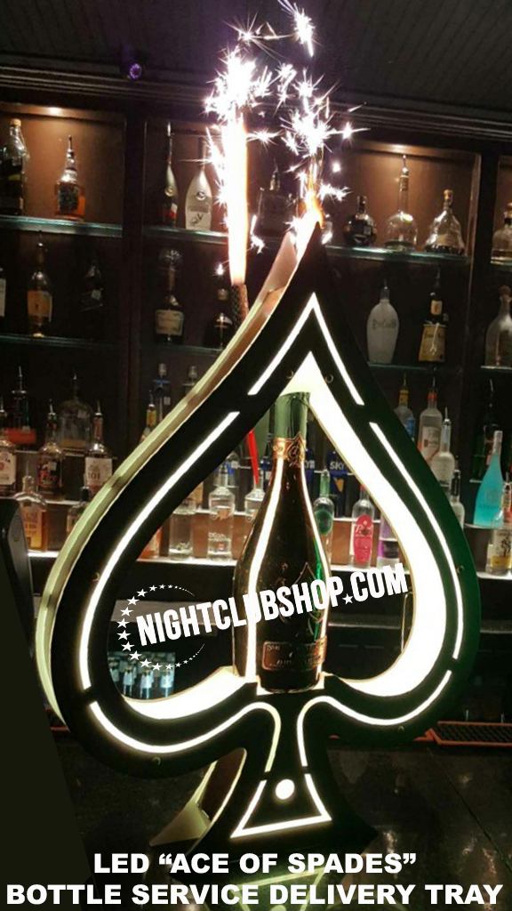 OMNIOF Ace of Spades Champagne Bottle Presenter LED Lighting Wine Bottle  Display Rack Glow in Darkne…See more OMNIOF Ace of Spades Champagne Bottle