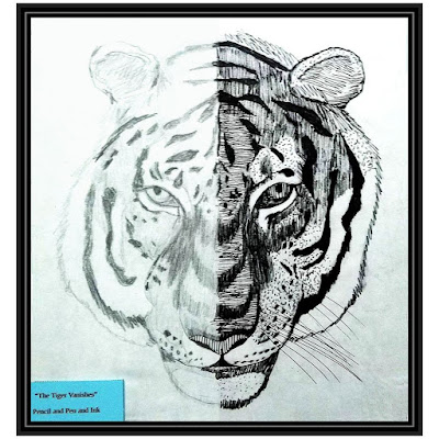 The Tiger Vanishes original drawing
