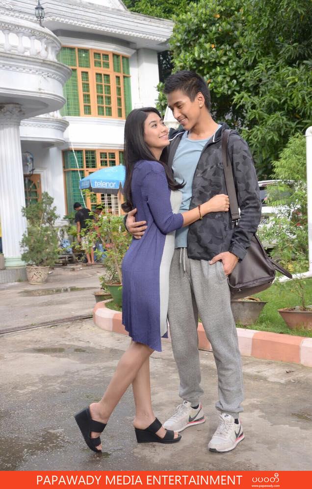 Behind The Scenes - Thinzar Wint Kyaw and Aung Ye Linn In New Myanmar Movie 