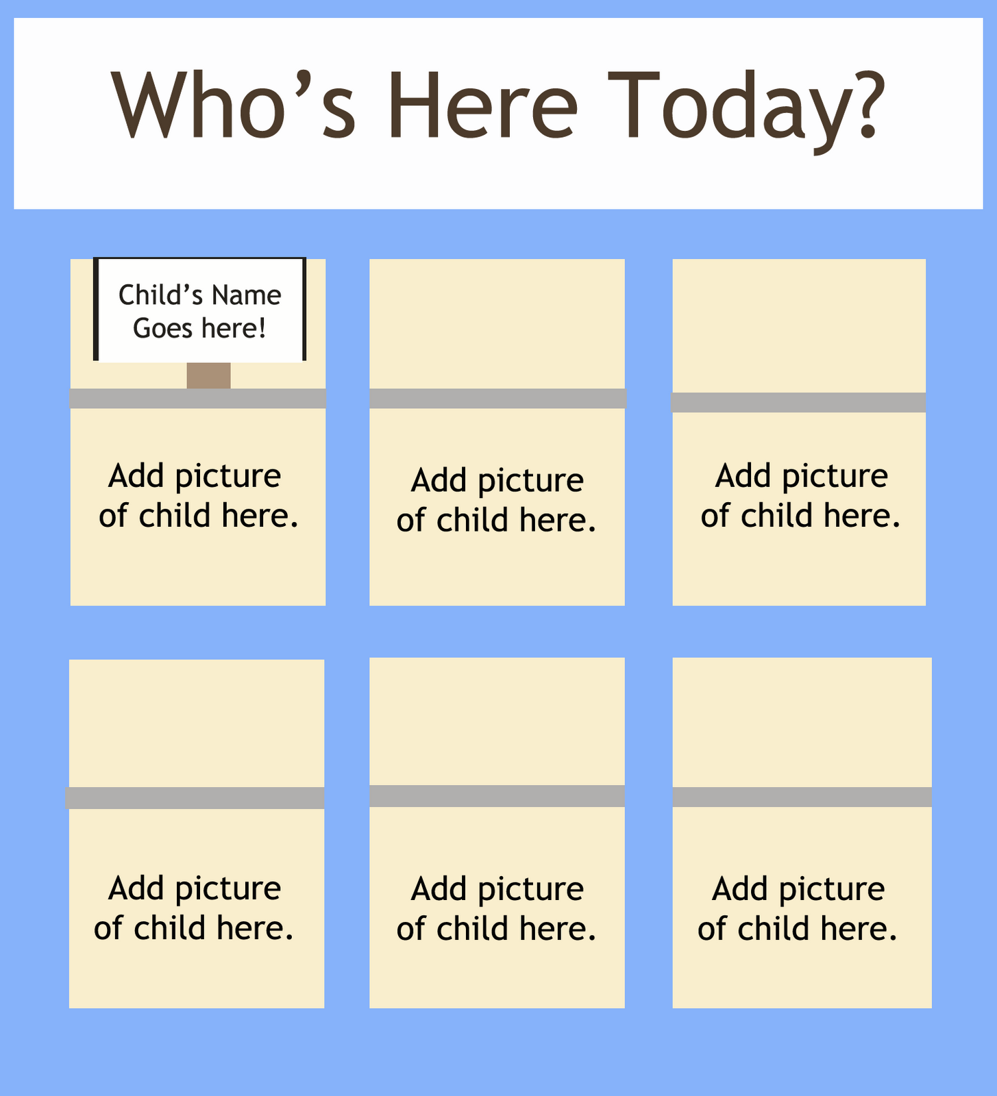 Who's Here Today Chart Printable - Printable Word Searches
