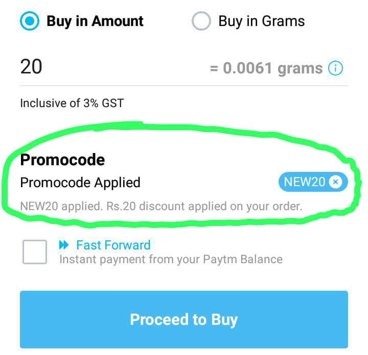 paytm new user gold promo code