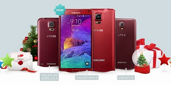 شركة سامسونج تطلق هاتفها الأحدث Galaxy Note 4 باللون الأحمر
