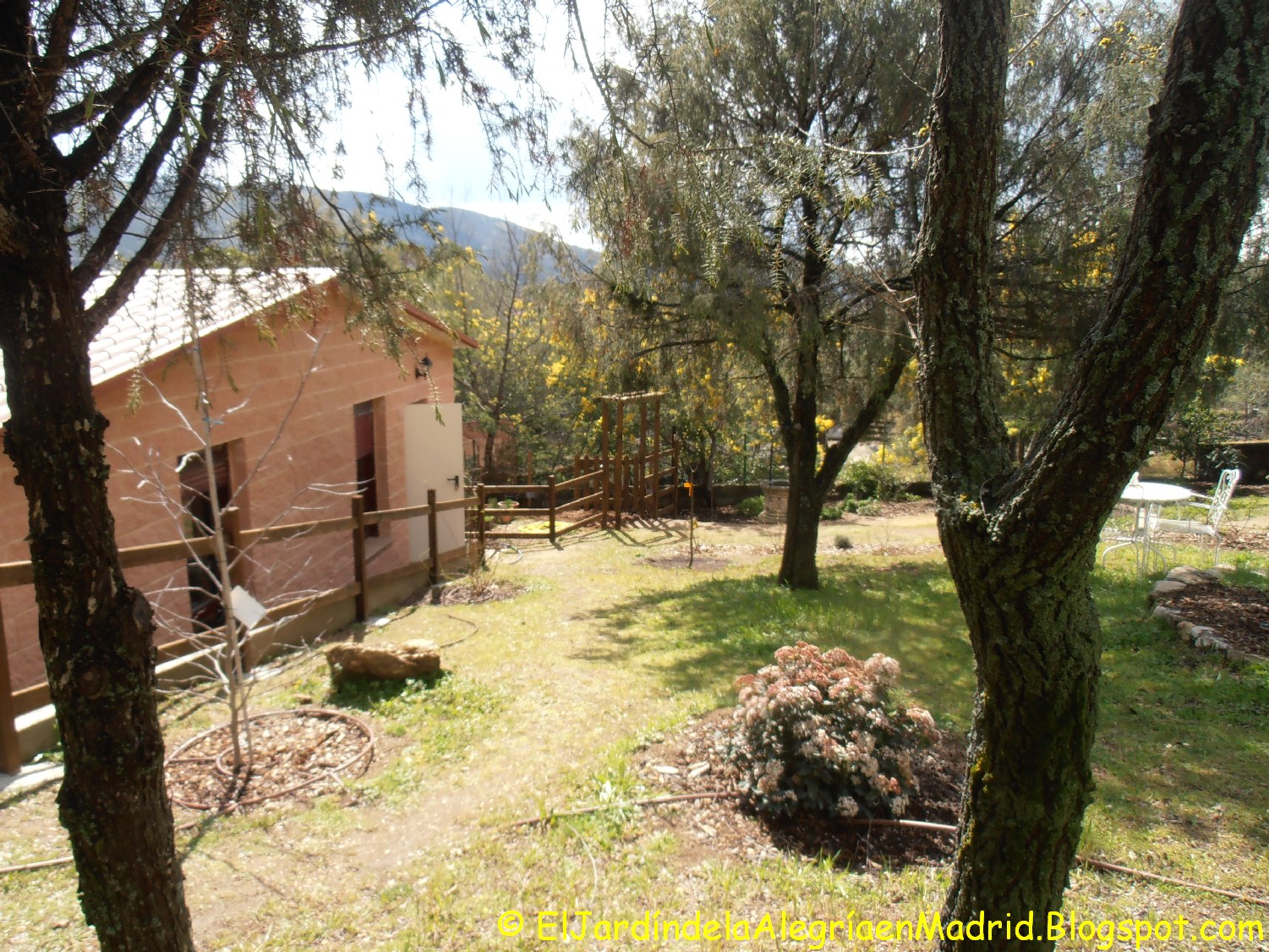 El jardín de la alegría : Instalación de valla y portón en la entrada