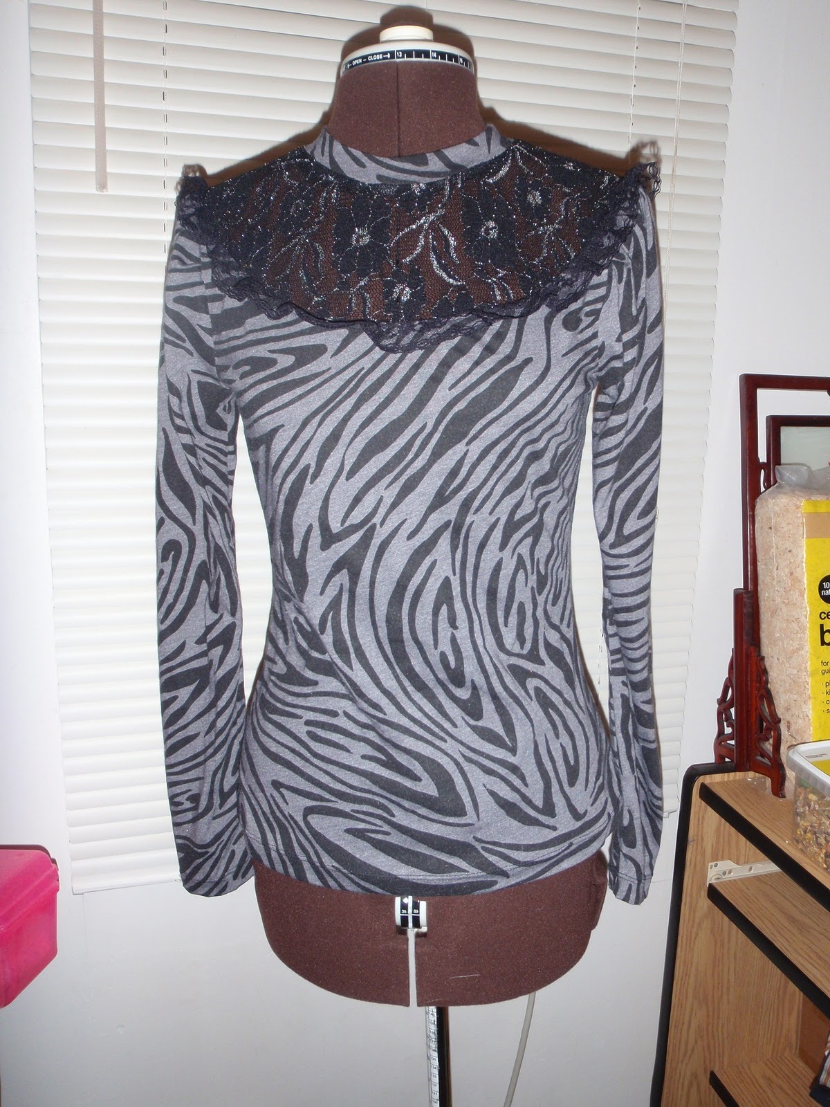 Binary Catfish: Meta-Fashion: Black Zebra Victorian Top