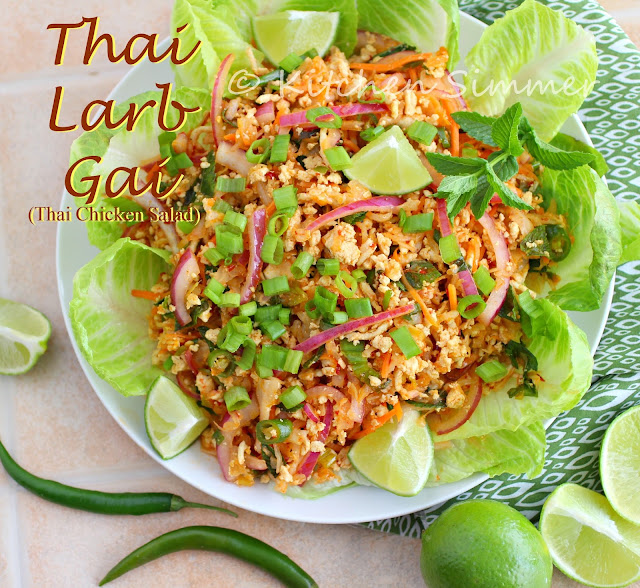Kitchen Simmer Thai Larb Gai (Spicy Thai Style Chicken Salad)
