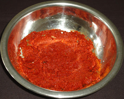 chilli powder and salt mixed