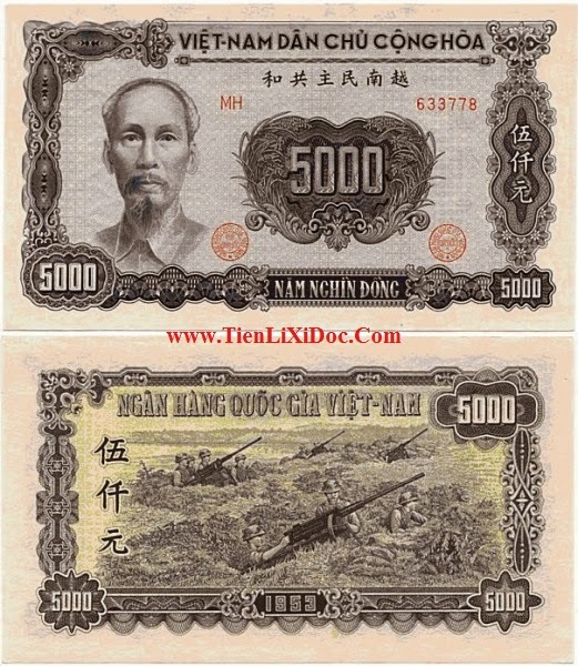  5000 Đồng Việt Nam Dân Chủ 1951