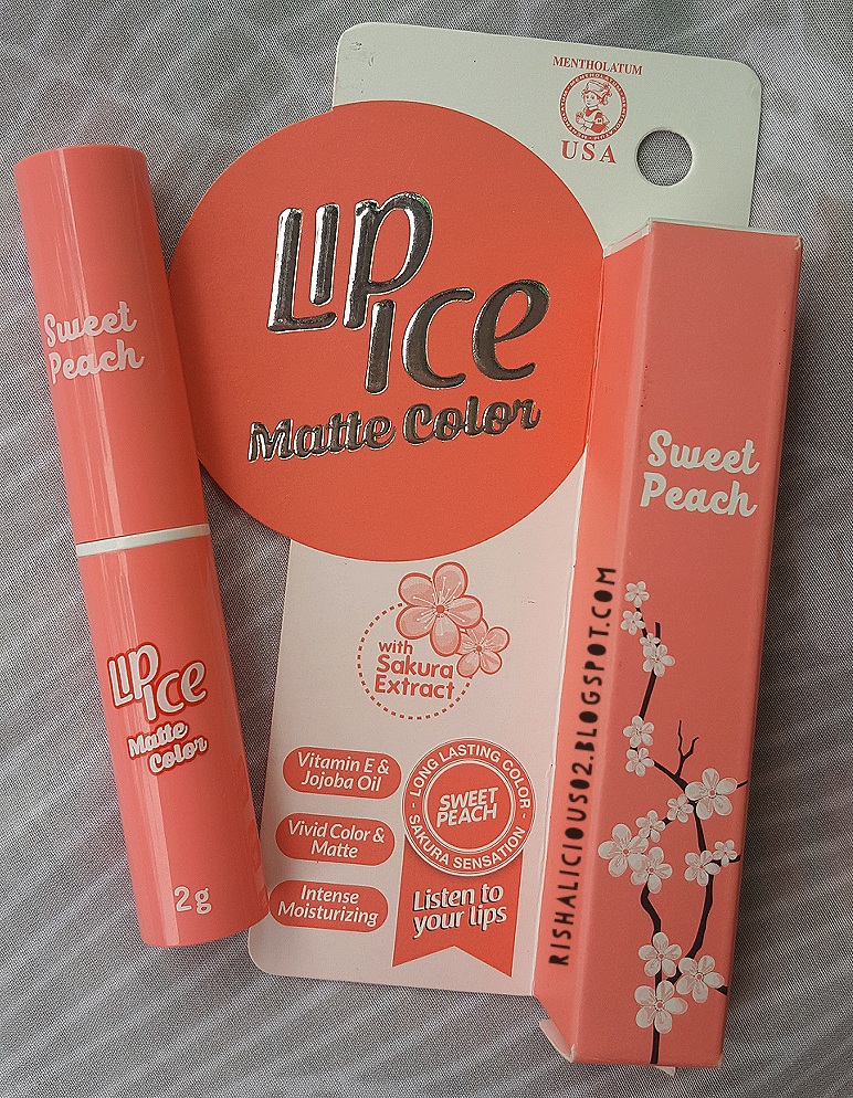 REVIEW AND SWATCHES LIP ICE MATTE COLOR Sweet Peach and Sweet Pink