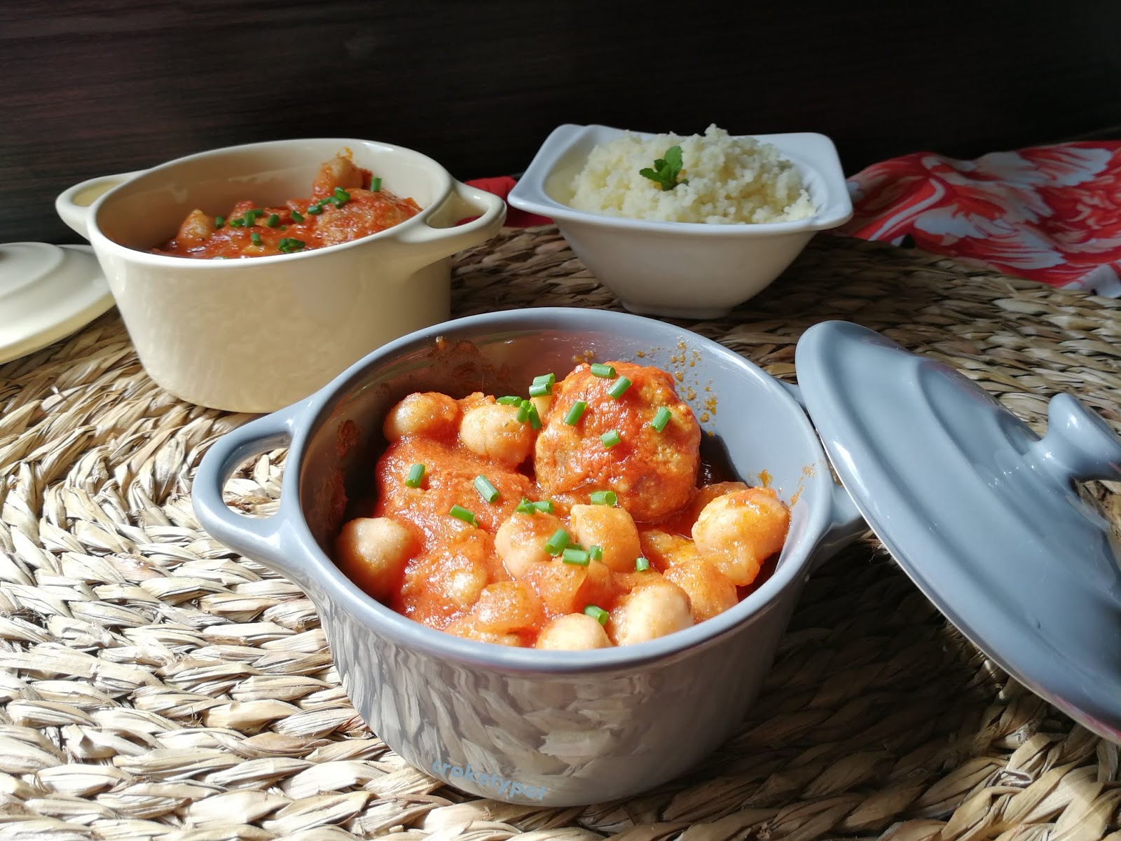 CROKETYPOT GARBANZOS CON ALBÓNDIGAS. Slow cooker.